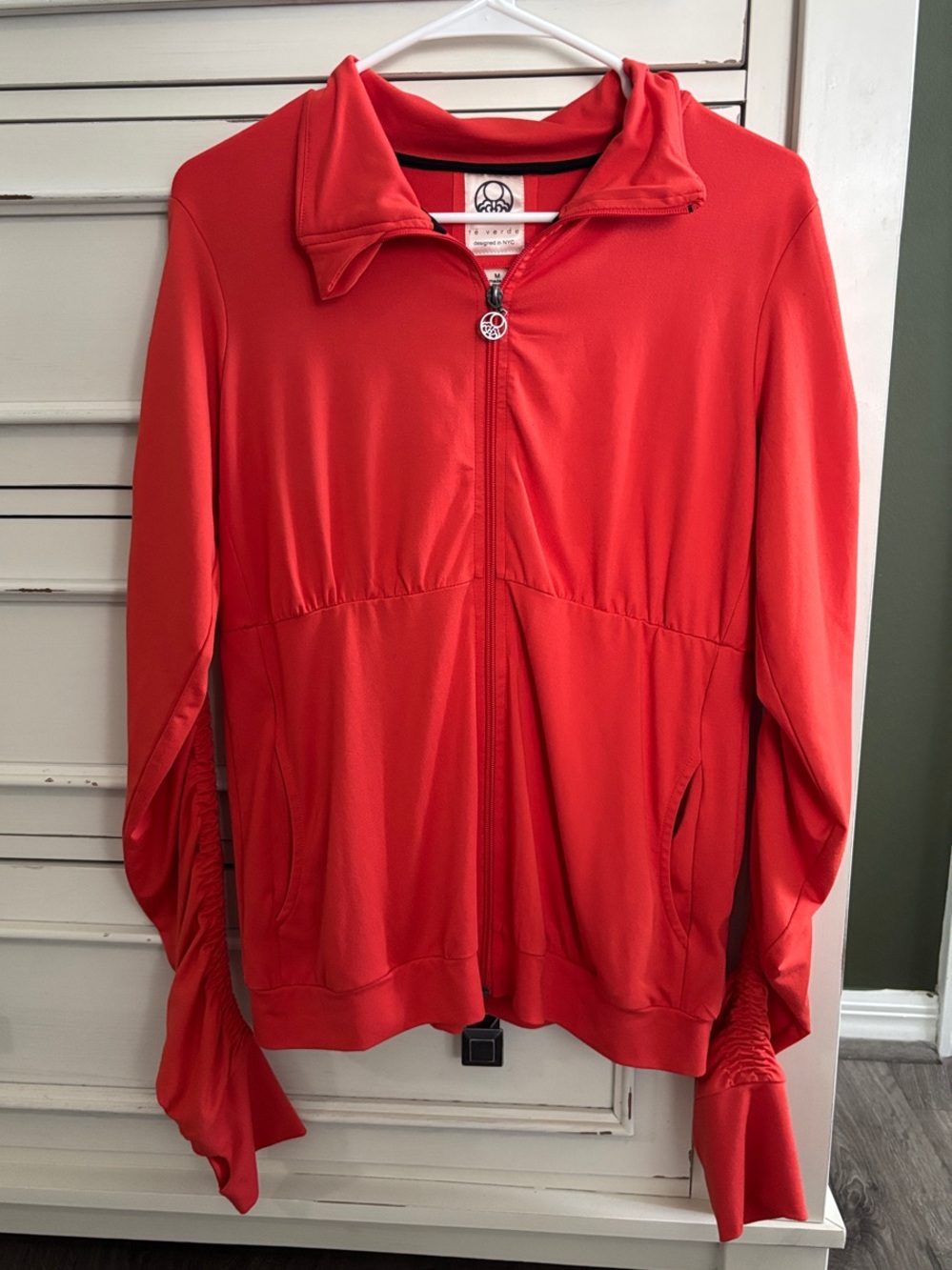Te Verde Athletic Workout Yoga Pilates Zip Up Jacket Medium